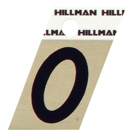 HILLMAN Hillman Group 840474 1.5 in. Black & Gold Glossy Aluminum Angle-Cut Adhesive Number - 0 -  6 Piece 840474